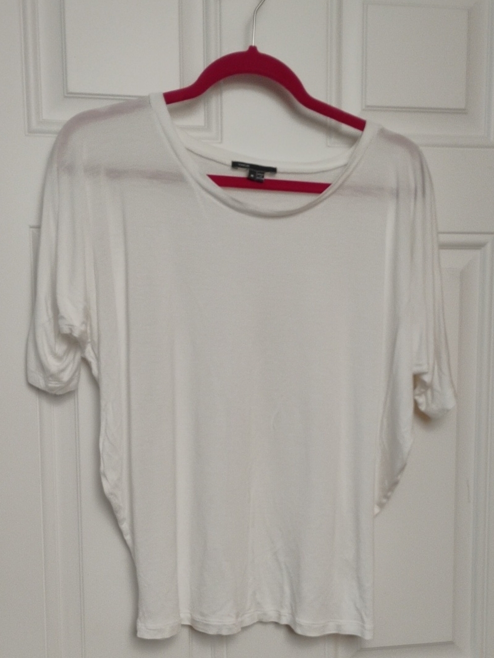 Vince White Short Dolman- Sleeve Scoop Neck Tee